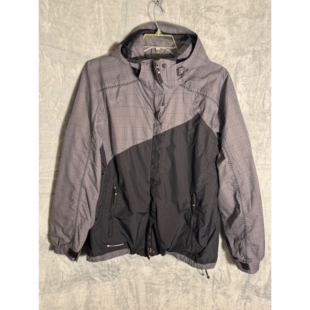 Columbia Sportswear Omni-Tech Interchange Jacket Gray Black WL7048 Womens XL